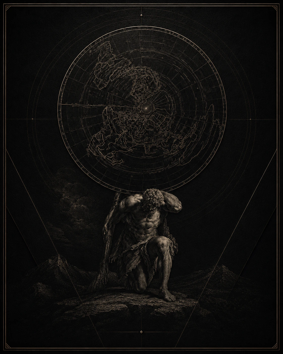 Atlas engraving for the company architecture.